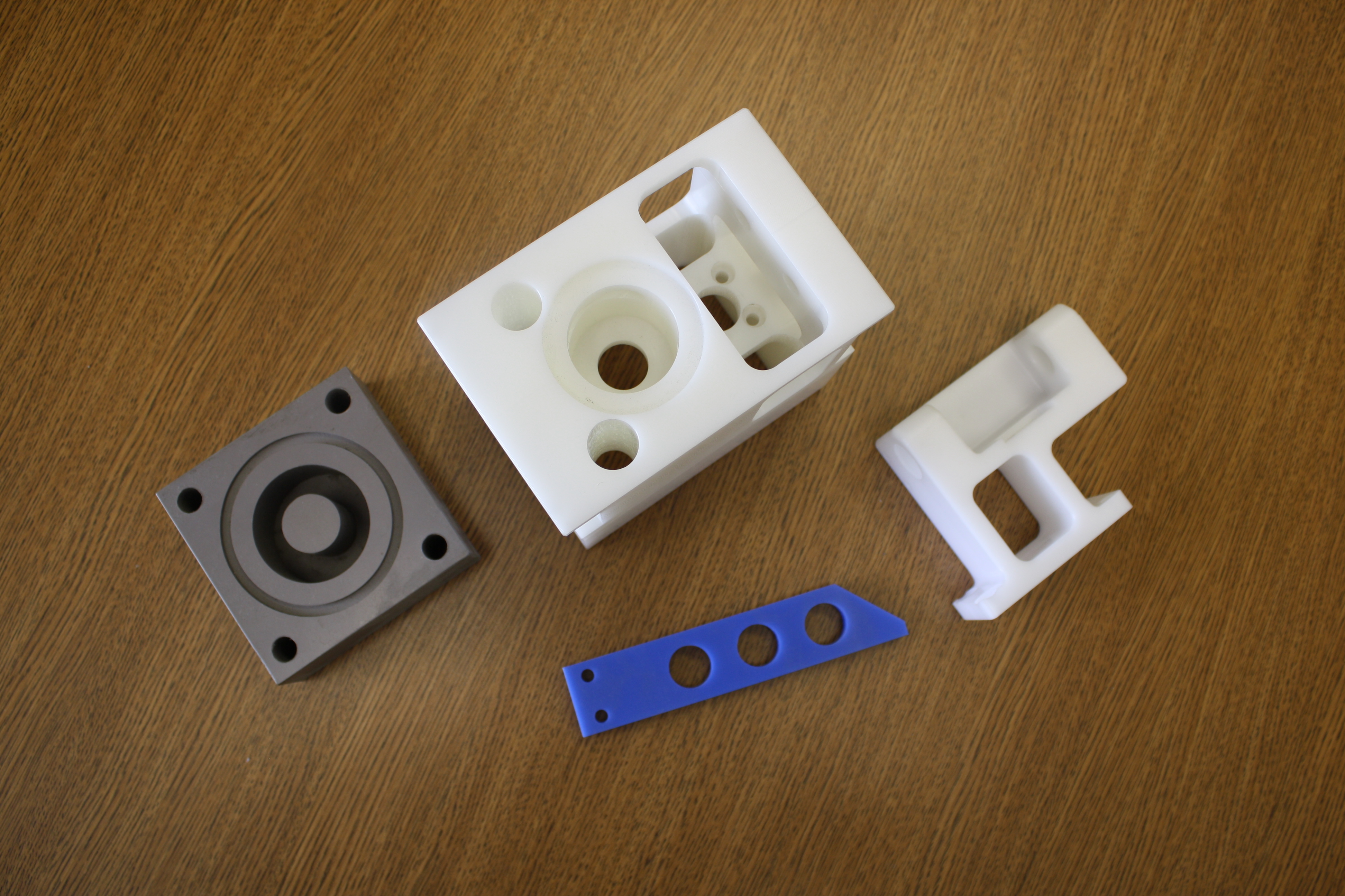 Machined plastic components